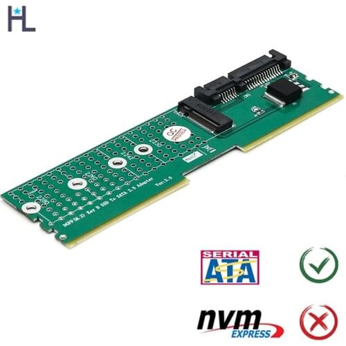 NGFF(M.2) B-key SATA-Bus SSD to SATA 3.0 Adapter by DDR memory slot installation Support DDR2 DDR3 DDR4 DDR5 desktop mainboard