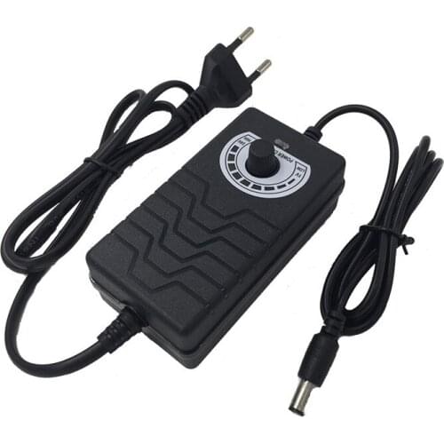 2PCS AC to DC Adapter 1-24V Adjustable Volt EU Plug Power Supply Adapter Converter Transformer For Motor Speed Controller Mayitr