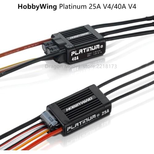 Hobbywing Platinum 25A 40A V4 Brushless Electronic Speed controller ESC for RC Drone Heli FPV Multi-Rotor