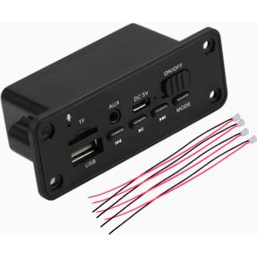 Bundwin DC 5V MP3 WMA Decoder Board Bluetooth Audio Module USB TF Radio Wireless FM Receiver MP3 Player 2 x 3W Amplifier For Car