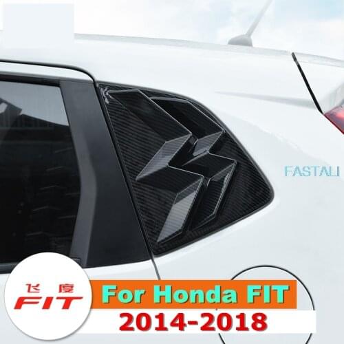 For Honda FIT 2014-2018 car rear side blinds decorative strips tailgate windows bright strips decorative car accessories