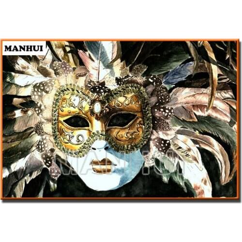 Diy Daimond Painting 3D diamond painting full square rhinestones full diamond embroidery Masked beauty Craft painting MH428