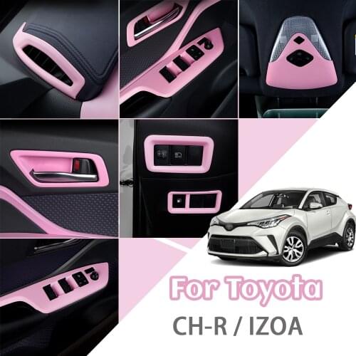 For Toyota RAV4 Romantic pink Central Control Interior Decoration Decorative Strip Automotive Accessories Modified Part