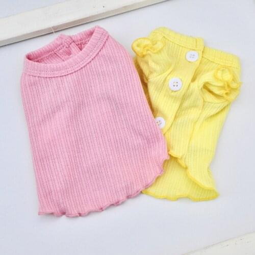 Dog T-shirt Cat Shirt Summer Small Dog Clothes Tee Shirt Outfits Yorkshire Pomeranian Shih Tzu Poodle Bichon Schnauzer Clothing