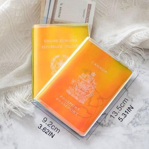 Holographic Passport Case Holder Multifunctional Travel ID Card Wallet Cover