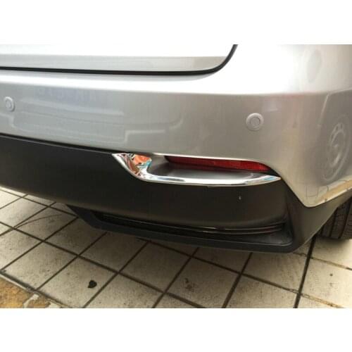 Chromed ABS Plastic 2PCS Tail Rear Fog Light Lamp Eyelid Trim For LEXUS NX300H 2015-2017