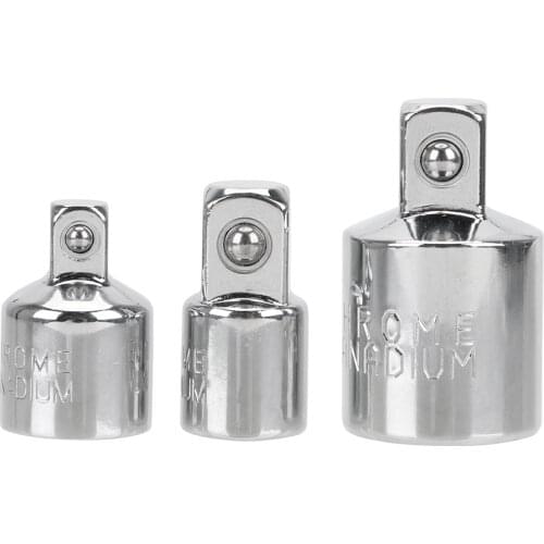 NICEYARD Ratchet Wrench Adapter Chrome Vanadium Steel 1/4" 3/8" 1/2" Wrench-sleeve Sleeve Adapter Drive Socket Converter