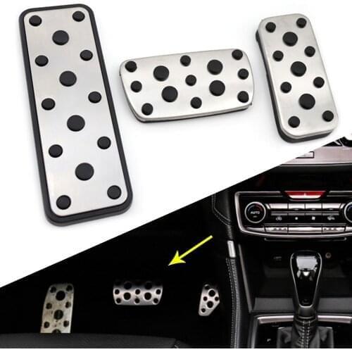 AT Car Foot Rest Fuel Gas Brake Pedals Cover Kits 3Pcs/Set For Subaru Legacy 04-05 Outback 04-06 Forester 2003 2004 2005 LHD