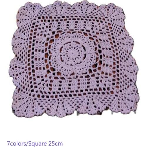 HOT Handmade crochet table place mat cloth lace fabric cotton placemat Cup mug holder trivet coaster Christmas doily pad kitchen