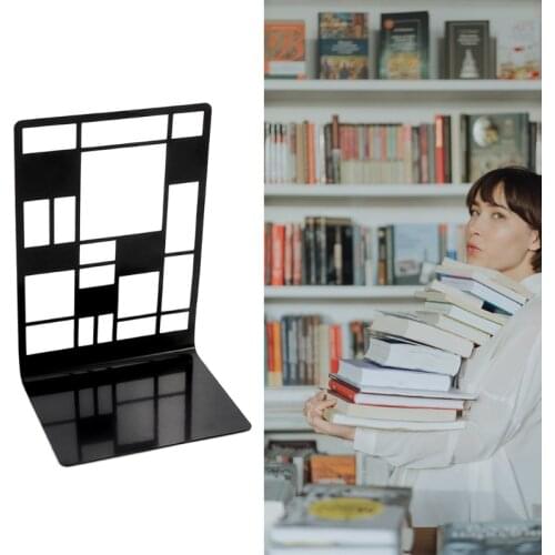 Creative Art Metal Book Stoppers Exquisite Metal Bookends Book Organizer Creative Birthday Gift for Library School Home