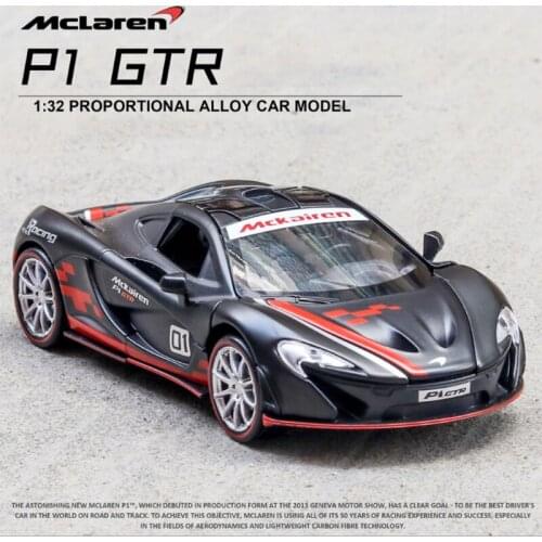 Free Shipping 1:32 Supercar McLaren P1 GTR Car model Alloy Pull Back Kid Car Toy 2 Open Door Childrens Gifts Wholesale
