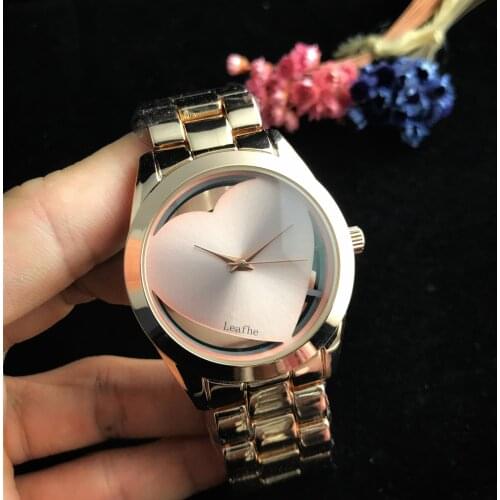 Fashion Brand Quartz Watch Silver Rose Stainless steel butterfly clasp Love literally Women Watches Female Reloj Mujer Relogios