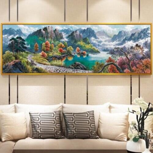 New Diamond Embroidery Cornucopia Landscape Handmade Diamond Painting Needlework Mosaic Cross-stitch Decoration For