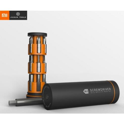 Original youpin JIUXUN 18 In 1 Screw Driver DIY Household Screwdriver Wheel Storage Design 18Pcs Screw Bits Tool