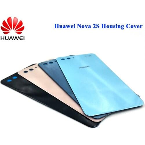 Original Huawei Nova 2S Battery Housing Cover Portable Plastic Rear Door Panel Mobile Phone Back Replacement Case With Logo "6"