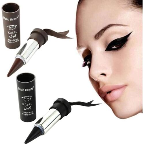 2 Colors Thick Eyeliner Cream Portable Women Smoky Eyes Eyeliner Long Lasting Waterproof Thick Black Bold Eyes Liner New