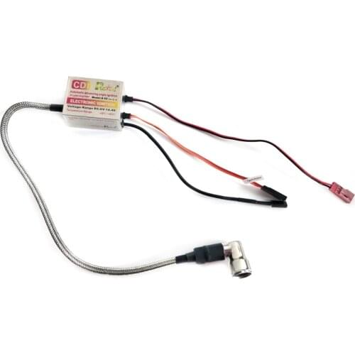 Rcexl Single Ignition CDI For NGK CM6 10mm Spark Plug 90 Degree DA DLE Gas Petrol Engine RC Airplane 6V-14.4V