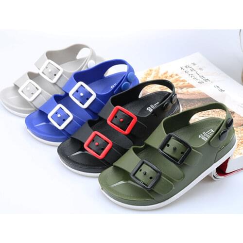 Boys' sandals summer 1-6-year-old childrens soft soled shoes antiskid childrens plastic open toe breathable beach sandal SO033