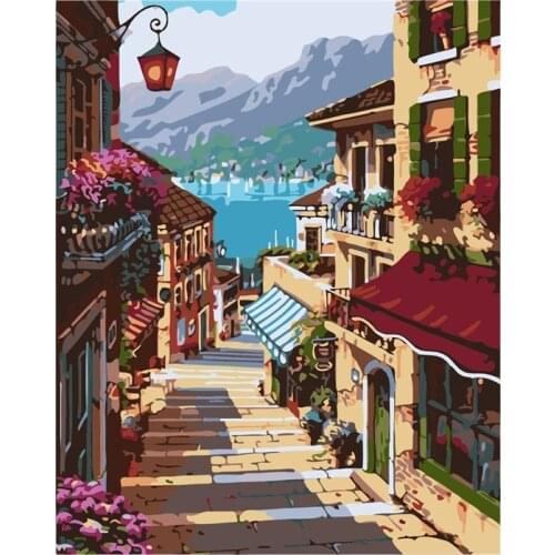 Tetasal DIY Painting by Numbers For Adults Kits Gift Digita Oil Paint Dropshipping On Canvas street Home Decoration