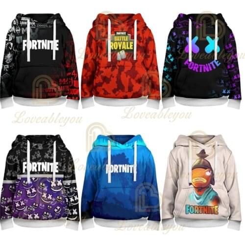Fortnite 3 To 14 Years Spike Victory Kids Hoodies Battle Royale 3D Print Sweatshirt Boys Girls Cartoon Jacket Tops Teen Clothes