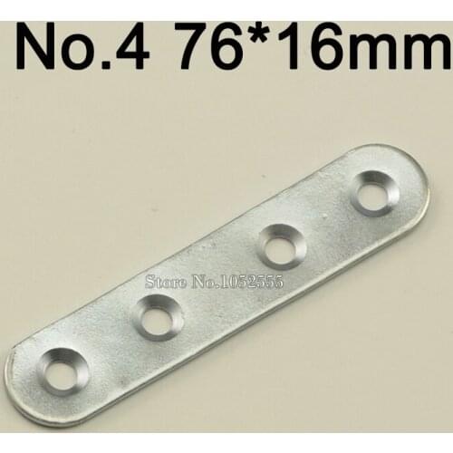 100pcs/lot 76*16mm Right Angle Code 1.8mm Thickness 180 Degree Angle Bracket Furniture Connect Fittings Support K215