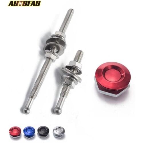 1" Universal Aluminum Quick Latch Hood Pin Kit Rrear Bumper Release For GM Chevy Chevrolet AF-DP016M25/AF-DP017M25