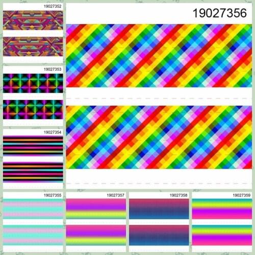 10yards -different sizes -new Gradual change color ribbon printed Grosgrain ribbon 19027352