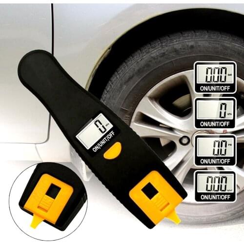 2 in 1 Car Auto LCD Digital Display TPMS Tire Pressure Monitor Thread Gauge
