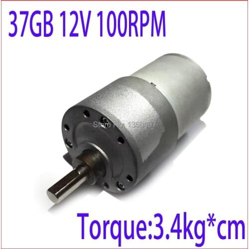 37GB 37MM 12V 100RPM electric boat motor High Torque Gear Box Powerful dc motor 12v Electric Motor 12v brushless dc motor fan