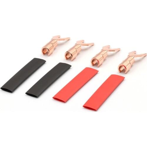 4x CMC Solid Copper Y Spade Plug, Speaker Cable Wire Connector HiFi plug