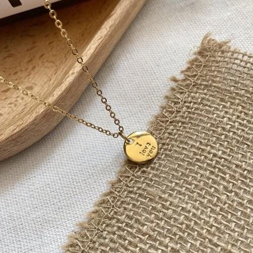 925 Sterling Silver Necklace Simple Letter Round Brand Pendant 18k Gold Temperament Clavicle Chain Jewelry Womens Jewelry
