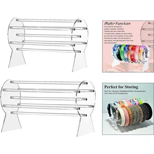 Acrylic Hovering Jewelry Headband Hair Hoop Hairband Hair Clasp Holder Display Stand Rack Organizer Stand