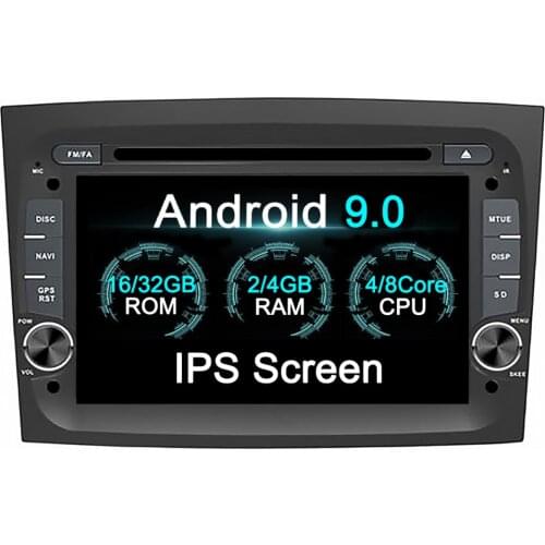 4+32G Android 9.0 Octa Core DVD Player 2 Din Car Radio for FIAT DOBLO 2016 2017 2018 GPS Navigation 7 Inch IPS Screen Headunit