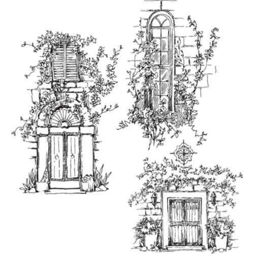 B0KB Garden Windowsill Silicone Clear Seal Stamp DIY Scrapbooking Embossing Photo Album Decorative Paper Card