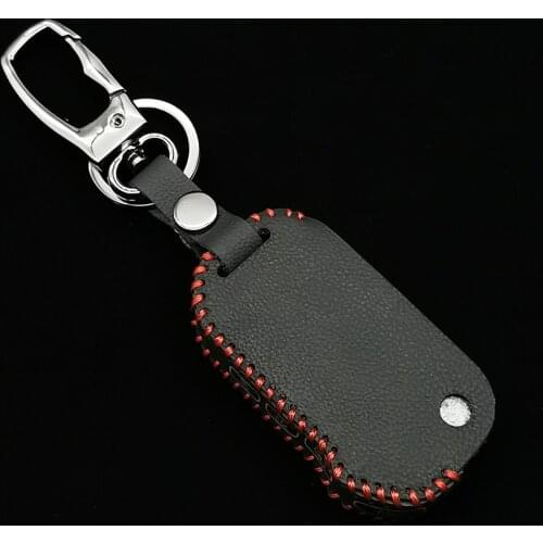 For Kia Sportage R Stinger Ceed CD Sorento Cerato Forte Soft Leather Car Key Cover Case Shell 4 Buttons Flip Wallet Holder
