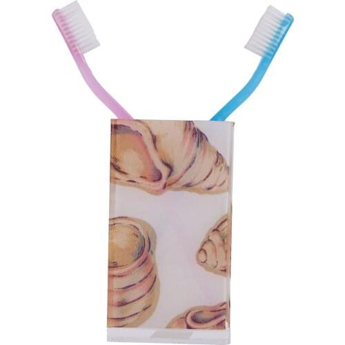 70318C1 SIA Toothbrush Holder, Paste Fabric Oyster 6x6x12cm 300ml