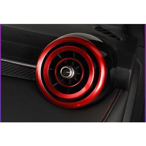 For MG6 2017 2018 2019 2020 Refitting Decorative Ring of Air Conditioner Outlet into Bright Ring of Aluminum Alloy Air Outlet