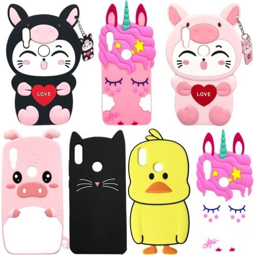 For Xiaomi Redmi Note 7 Case 3D Cute Cartoon Soft Silicone Phone Case Capa Fundas For Xiaomi Redmi Note7 Back Cover Shell Coque