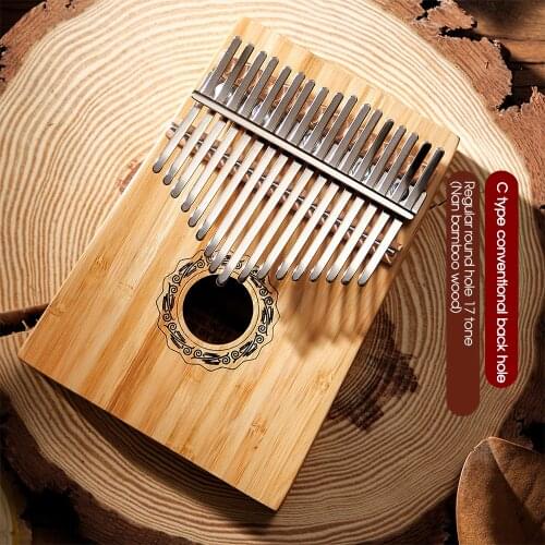 Kalimba 17 Key Walnut Keyboard Thumb Piano Portable Mahogany Accordion Musical Instruments Solid Wood Gift Toy Christmas Gift