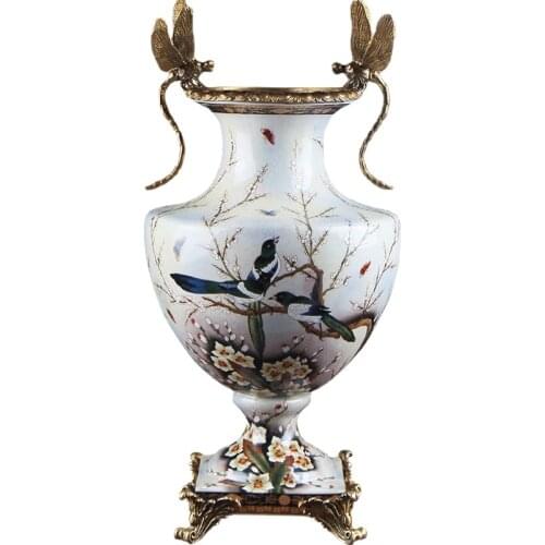 Western style ceramic vase design crafts for home decoration