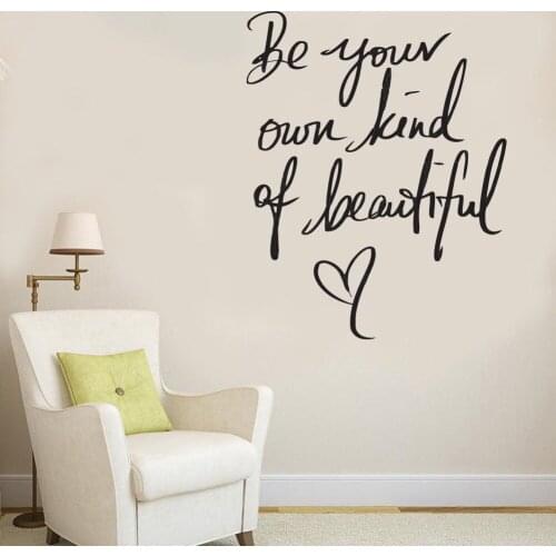 Beauty Nail Salon Wall Decor Passion Decal Vinyl Sticker Inspire Girls Be Beautiful Quote Wall Decals for Bedroom Bathroom D172