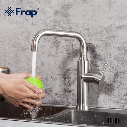Frap Stainledd Steel Kitchen Faucet Deck Mounted Crane Sink Mixer Faucet Cold & Hot Water Tap Torneira Cozinha F40899-8