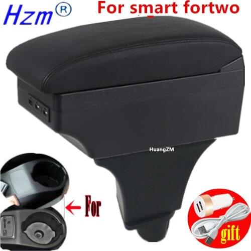 For smart fortwo Armrest box For Smart Fortwo Forfour 2014 - 2019 car Center armrest Box modification accessories with USB