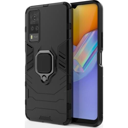 For VIVO Y 50 20 19 17 15 51 3 55 L Case Shockproof TPU Bumper Ring Holder Stand Armor Phone Cover