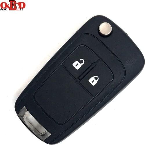 HKOBDII High quality 2 Buttons Flip Remote Key 315/433MHz For Chevrolet with ID46 CHIP and HU100 Blade