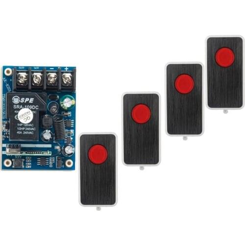 DC 12V 24V 36V 48V 40A Wireless Remote Control Relay Switch Relay Receiver Transceiver 200M Remote Switch Transmitter