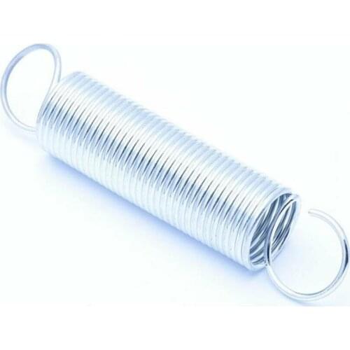 With Hook White Zinc Plated Outer Diameter 12mm Wire Diameter 1.4mm Extension Spring, 5Pcs, Tension Spring, Length 35-100mm