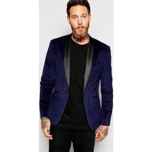 Custom Made Groomsmen Shawl Lapel Groom Tuxedos Black Velvet Men Suits Wedding Best Man Blazer 2017 (Jacket+Pants+Tie+Vest)