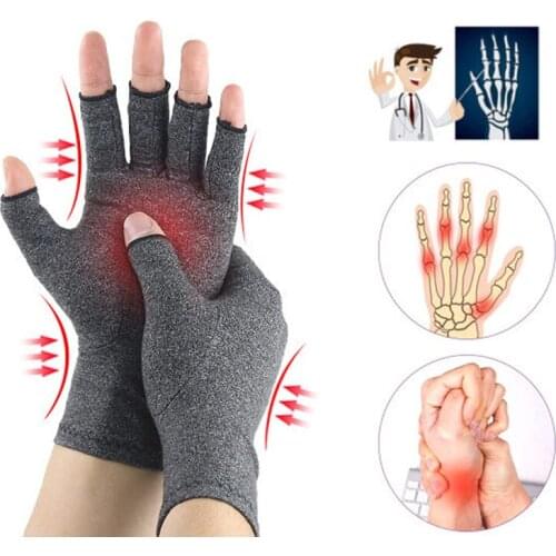Half Finger Cycling Gloves Arthritis Pressure Health Gloves High Elastic Breathable Anti-edema Rehabilitation Riding Gloves