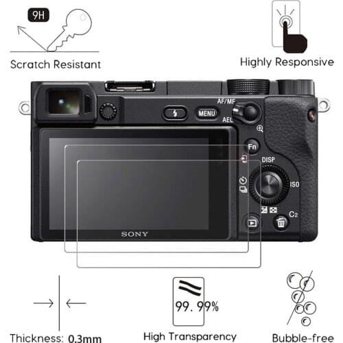 2Pcs Tempered Glass For Sony ILCE- A6000 A6100 A6300 A6400 A6500 A6600 A5000 A3000 NEX-7 Screen Protector Protective Film Guard